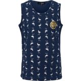 BRZ Collection Baskılı Kız Çocuk Sıfır Kol T-Shirt - Lacivert - 4 Yaş