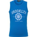 BRZ Collection Baskılı Kız Çocuk Sıfır Kol T-Shirt - Mavi - 10 Yaş