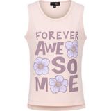 BRZ Collection Baskılı Yırtmaçlı Kız Çocuk Sıfır Kol T-Shirt - Somon - 2 Yaş
