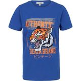 BRZ Collection Kaplan Baskılı Erkek Çocuk Kısa Kollu T-Shirt - Mavi - 6 Yaş