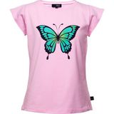 BRZ Collection Kelebek Baskılı Kız Çocuk T-Shirt - 4 Yaş - Açık Pembe
