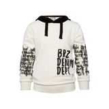 Brz Collection Kids Baskılı Ekru Erkek Çocuk Hoodie Kapüşonlu Sweatshirt