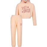 BRZ Collection Kız Çocuk Crop Sweatshirt Pantolon Takım - Somon - 10 Yaş