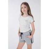 BRZ Collection Kız Çocuk Şort - Gri Melanj - 4 Yaş