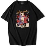 Brz Collection Oversize Halloween Coctail T-Shirt - 2XL - Siyah