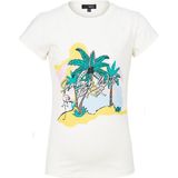 BRZ Collection Palmiye Baskılı Kız Çocuk T-Shirt - Ekru - 2 Yaş