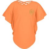 BRZ Collection Sim Baskılı Neon Turuncu Kız Çocuk Yarasa Kollu T-Shirt. - 4 Yaş