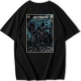 BRZ Collection Unisex Oversize Batman T-Shirt - Siyah - XS