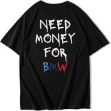 Brz Collection Unisex Oversize Bmw Need Money For Bmw T-Shirt - Siyah - XL