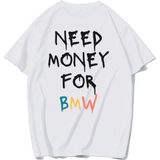 Brz Collection Unisex Oversize (Bmw Whıte) Need Money For Bmw T-Shirt (Beyaz)