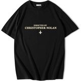 Brz Collection Unisex Oversize Directed By Christoper Nolan T-Shirt Siyah - XL
