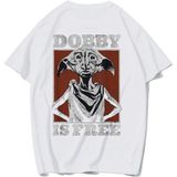 Brz Collection Unisex Oversize Dobby Is Free T-Shirt (Beyaz) - XL