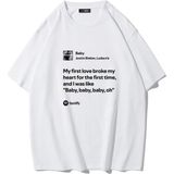 Brz Collection Unisex Oversize Justin Bieber - Baby T-Shirt (Beyaz) - XL