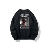 BRZ Collection Unisex Oversize Look Mom I Can Fly Sweatshirt (XL)