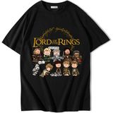 Brz Collection Unisex Oversize Lord Of The Rings Siyah T-Shirt