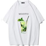 Brz Collection Unisex Oversize Mojito T-Shirt (Beyaz) - XL