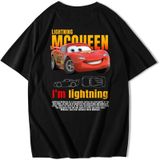 Brz Collection Unisex Oversize Şimşek Mcqueen T-shirt-siyah