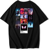 BRZ Collection Unisex Oversize Spider-Man: Into The Spider Verse T-Shirt - Siyah - 2XL