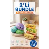 bs bellss accessory 2Li Bundle Büyük Boy Simli Çin Mantısı +Tereyağ Squishy Butter Squisy 2Li (Set Gönderilmektedir)