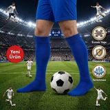 Bs Beyaz Shoes (35-39 standart) Futbol Maç Çorabı Futbol Tozluk Futbol Halısaha Çorabı Konç Halı Saha Çorabı - Saks Mavisi