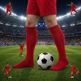 Bs Beyaz Shoes /40-45 Standart) Futbol Maç Çorabı Futbol Tozluk Futbol Halısaha Çorabı Konç Halı Saha Çorabı - Kırmızı