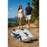 Bs Beyaz Shoes Etayger Unisex Beyaz Lacivent Casual Kısa Taban Oxford Sneakers Spor Ayakkabı - Beyaz Lacivert