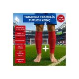 BS BEYAZ SHOES Profesyonel 2'li TABANSIZ KESİK TEKMELİK TUTUCU Futbol Sporcu Tozluğu Çorapı (Tekmelik Yoktur, 2 Çifttir.) 40-46 Standart