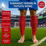 Bs Beyaz Shoes Tüm Spor Aktiviteler 40-46 Standart Profesyonel Tabansız Kesik Tekmelik Tutucu Futbol Sporcu Tozluğu Çorapı (Tekmelik Dahil Değildir.) - 40 - 46 - Kırmızı
