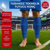 Bs Beyaz Shoes Tüm Spor Aktiviteler 40-46 Standart Profesyonel Tabansız Kesik Tekmelik Tutucu Futbol Sporcu Tozluğu Çorapı (Tekmelik Dahil Değildir.) - 40 - 46 - Saks Mavi