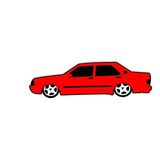 BS.Elektronik Basık Tofaş Şahin Sticker Kelebek Cam Oto Sticker - 17,5 x 4,5 cm - Kırmızı