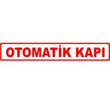 BS.Elektronik Sticker Kımızı Otomatik Kapı Kırmızı Yazı Sticker - 15x2,5 Cm