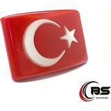 Bs Elektronik Türk Bayrağı Kaliteli Etiket Panjur Arması 3 Boyutlu Vidalı Arma (459474569) - - - Kırmızı