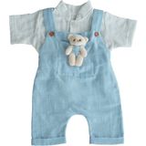 BS Hood x Ipek Atlas Kız Erkek Bebek Müslin Salopetli Takım - 00Mavi - 2 Yaş