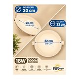 Bs Light 18W Slim LED Panel Spot Yuvarlak Sıva Altı Armatür 3000K Günışığı