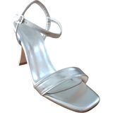 Bs Shoes 0090 Kadın Tek Bant Kadeh Ökçe Açık Ayakkabı Gümüş