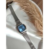 BS STILL hasır kordon minimal kadın kol saati modern Gümüş renk vintage quartz içi mavi
