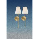 BSA LIGHTING (2 ADET)PİLLİ PARS ESKİTME KAPLAMALI APLİK(KREM ABAJURLU)