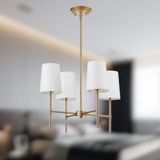 BSA Lighting Henna 4'lü Eskitme Modern Avize (Konik Beyaz Abajur)