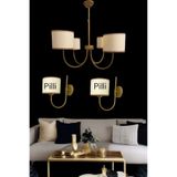 BSA LIGHTING (PİLLİ APLİK)(AVANTAJLI PAKET) ENDA 4'LÜ ESKİTME BOYALI AVİZE VE 2 ADET APLİK(KREM SİLİNDİR ABAJUR)