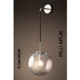 BSA LIGHTING (PİLLİ )SALKIM TEKLİ KROM SARKIT APLİK (TEKLİ SATIŞ)
