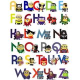 Bsb Minions Harfler Sticker Telefon Laptop Notebook Tablet Defter Matara Stiker Etiket ST929