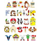 Bsb Super Maryo Harf Sticker Telefon Laptop Notebook Tablet Defter Matara Stiker Etiket ST806