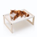 BsBsBest Kedi Yatağı, 52 x 40 cm Yükseltilmiş Ahşap Evcil Hayvan Hamak Nefes Alabilir Köpek Yatağı Çıkarılabilir Taşınabilir İç Mekan Dış Mekan Kedi Yatakları Kitty Yavru Tavşan Tavşan Tavşan Küçük