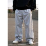 BSBSPOR Baggy Bol Eşofman Altı Iki Stil ; Ister Bol Paça Ister Dar Paça Erkek Kadın Unisex - Gri - 7XL