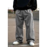 BSBSPOR Baggy Bol Eşofman Altı Iki Stil ; Ister Bol Paça Ister Dar Paça Erkek Kadın Unisex - Koyu Gri - 11XL