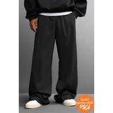 BSBSPOR Baggy Bol Eşofman Altı Iki Stil ; Ister Bol Paça Ister Dar Paça Erkek Kadın Unisex - Siyah - 10XL