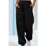 BSBSPOR Bol Kadın Erkek Siyah Oversize Eşofman Altı Joggers