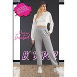 BSBSPOR Gri Siyah Şık Eşofman Altı Unisex Bol Spor Kalın Kışlık Polar Kumaş