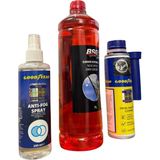 Bsg Konsantre Cam Suyu 1 Litre, Dizel Enjektör Temizleyici 300 Ml Ve Buğu Önleyici Sprey Takım Seti
