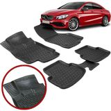 BSG Mercedes Cla 117 3D Havuzlu Paspas Bsg Siyah 2009-2017 - Gri - Siyah